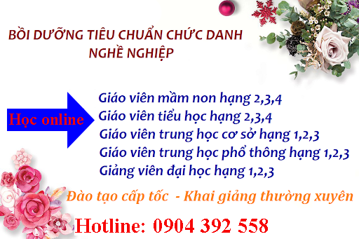 Thông báo tuyển sinh Lớp Bồi dưỡng cấp chứng chỉ theo tiêu chuẩn chức danh nghề nghiệp